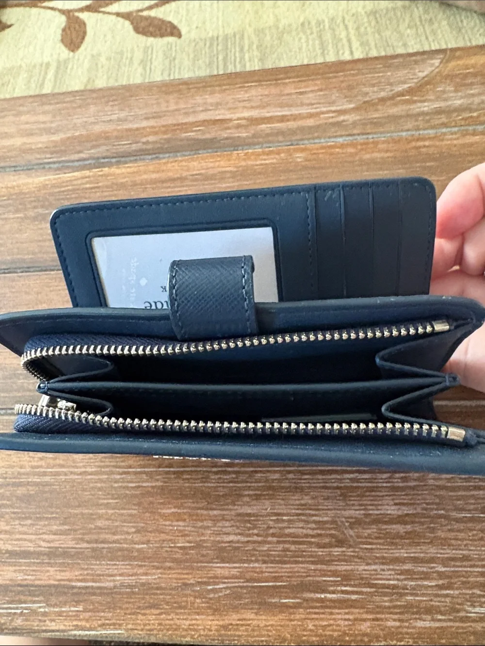 kate spade Navy & White Apple Print Wallet